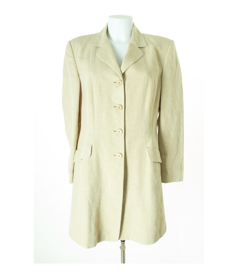 RALPH LAUREN Damen Mantel Gr. DE 38 in Beigegelb Leinen – Foto 1