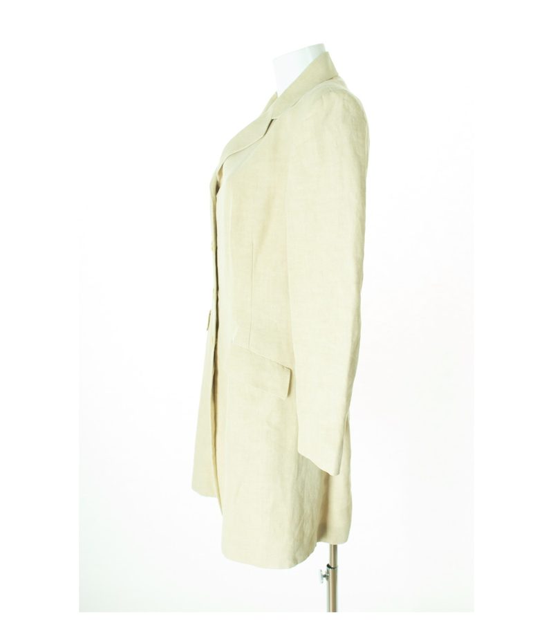 RALPH LAUREN Damen Mantel Gr. DE 38 in Beigegelb Leinen – Foto 2