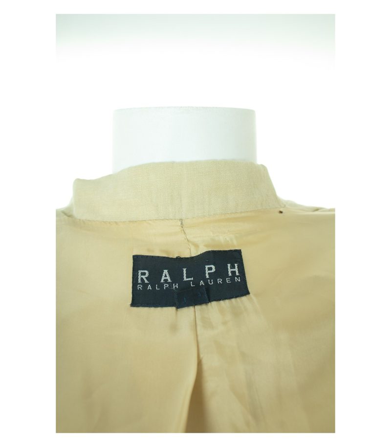 RALPH LAUREN Damen Mantel Gr. DE 38 in Beigegelb Leinen – Foto 5