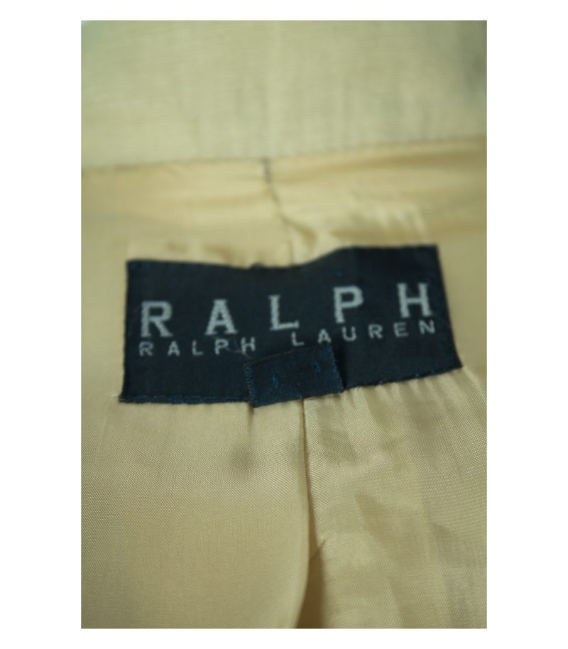 RALPH LAUREN Damen Mantel Gr. DE 38 in Beigegelb Leinen – Foto 6