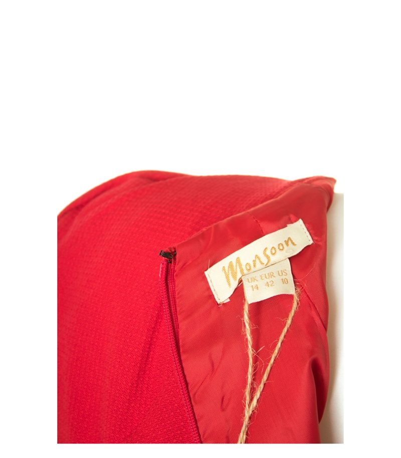 Monsoon Damen Kleid Gr. EU 42 Rot Neu – Foto 4