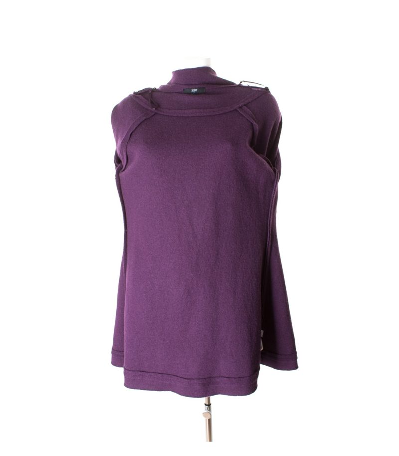 JASPER CONRAN JEANS Strickmantel Strickjacke Cardigan Gr. EU 38 UK 10 Wolle Violett – Foto 5
