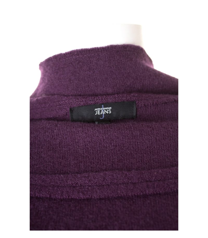 JASPER CONRAN JEANS Strickmantel Strickjacke Cardigan Gr. EU 38 UK 10 Wolle Violett – Foto 6