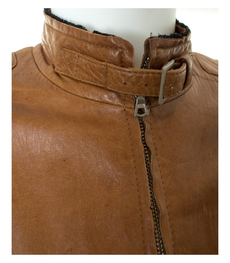 JOHN GALLIANO Herren Jacke Echt Gr. XL Braun Leder – Foto 2