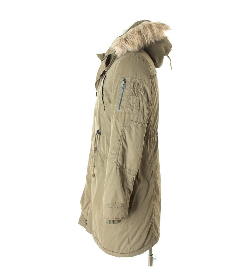 ANN CHRISTINE Damen Mantel Parka Gr. DE 40 Khaki – Foto 2