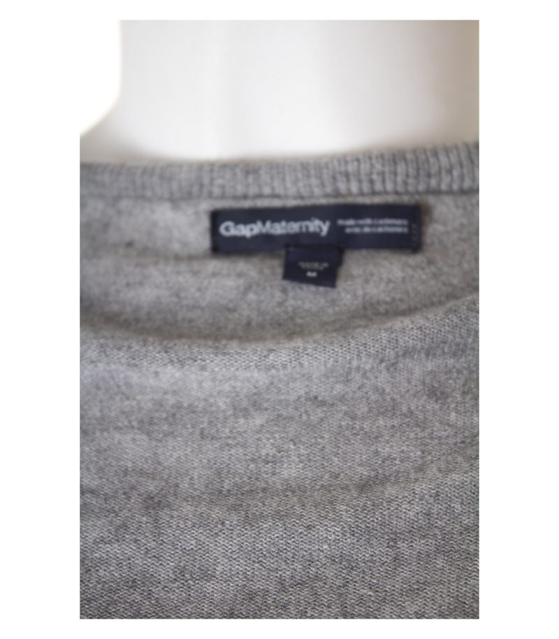 Gap Maternity Damen Strickjacke & Gr. M Grau Baumwolle Kaschmir – Foto 5