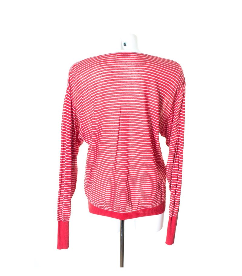 HUGO BOSS Damen Pullover Gr. S Rot Weiß Leinen – Foto 3