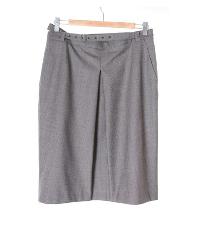 windsor Damen Rock Gr. DE 38 Braungrau Wolle