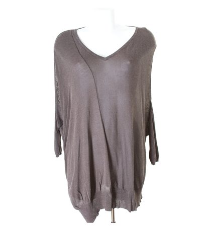 Damen Pullover Gr. S/M Beigegrau