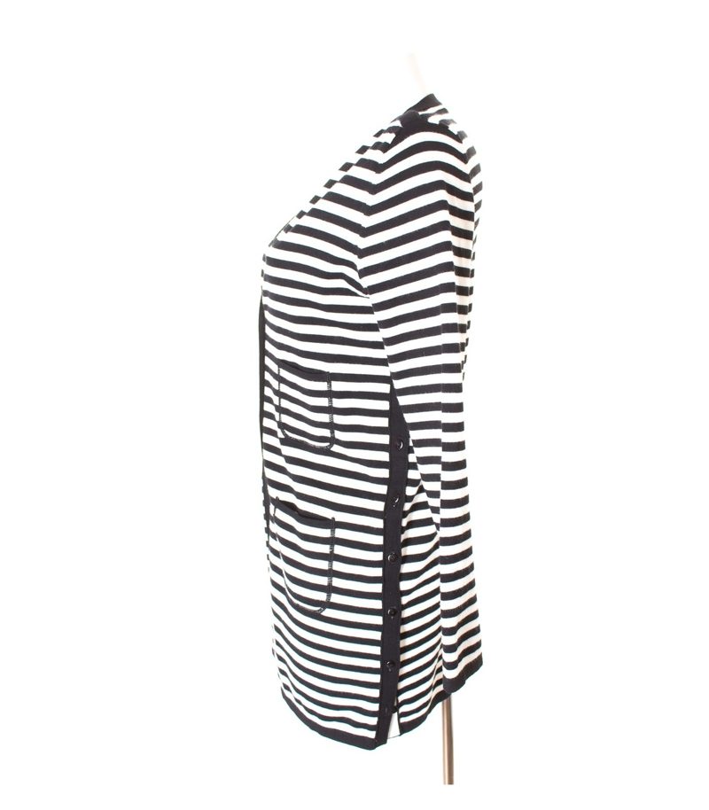 CASSIS Damen Strickjacke Gr. DE 36 Schwarzweiß – Foto 2