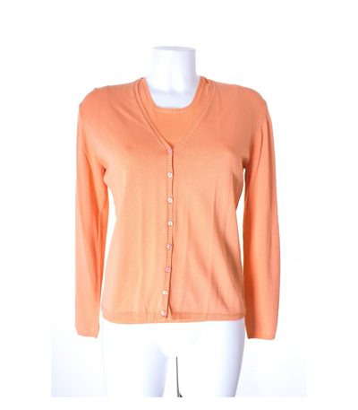 GC FONTANA Damen Strickjacke + Top Twinset Gr. M in Pastelgelb