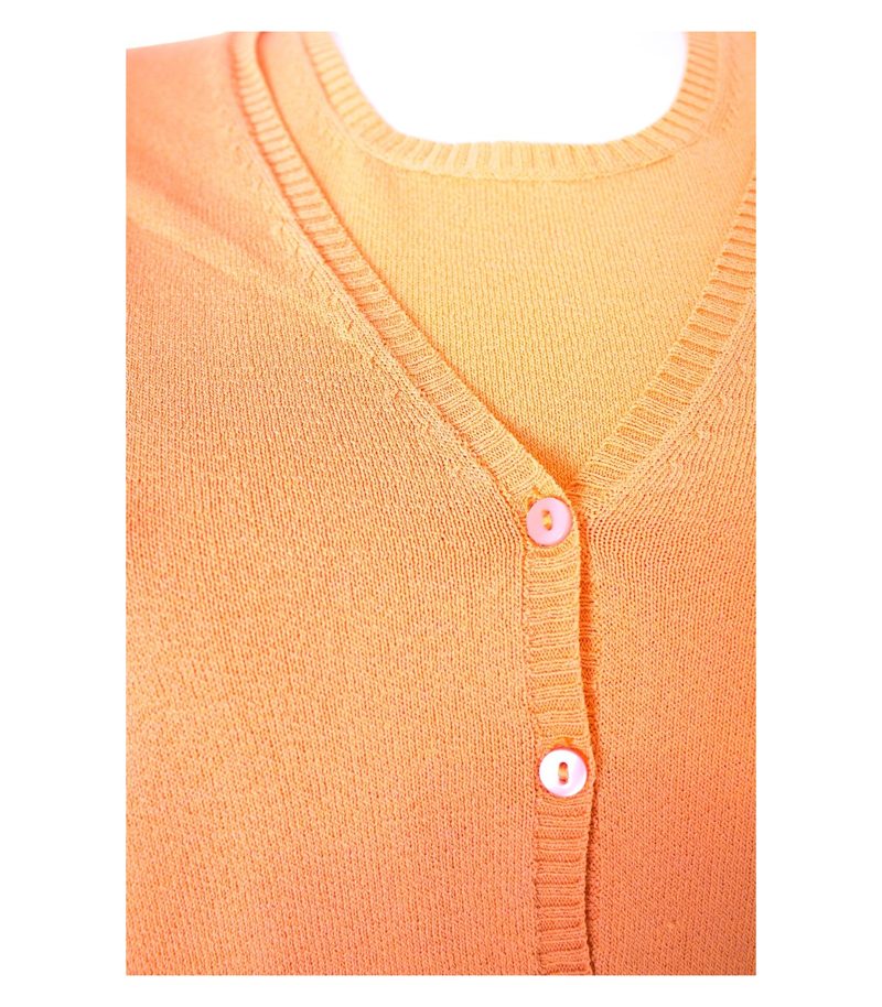 GC FONTANA Damen Strickjacke + Top Twinset Gr. M in Pastelgelb – Foto 2