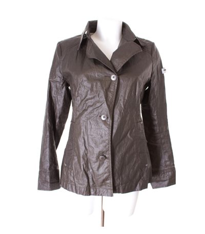 FRIEDA & FREDDIES Damen Jacke reine Gr. DE 38 Braungrün Leinen