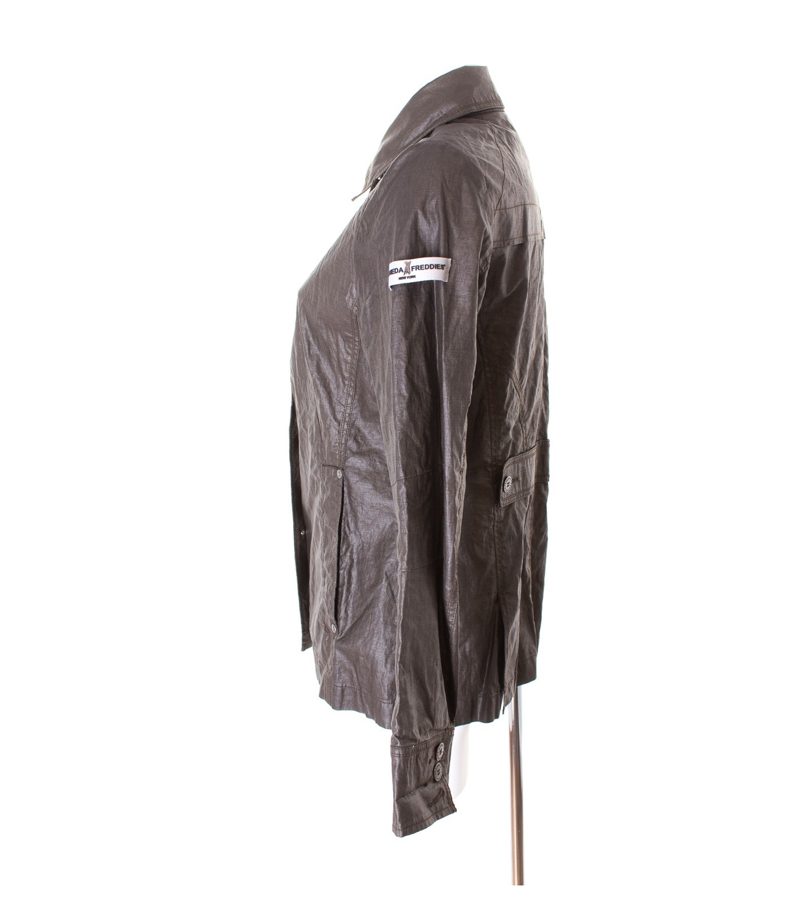 FRIEDA & FREDDIES Damen Jacke reine Gr. DE 38 Braungrün Leinen – Foto 3
