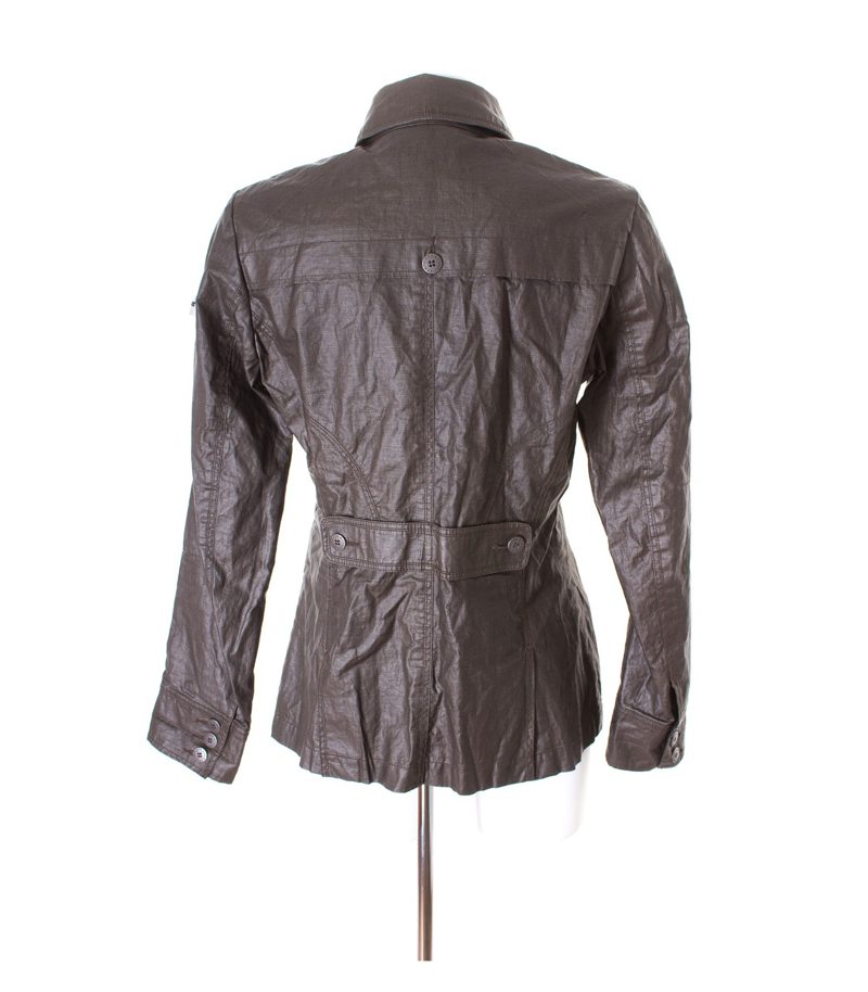 FRIEDA & FREDDIES Damen Jacke reine Gr. DE 38 Braungrün Leinen – Foto 4