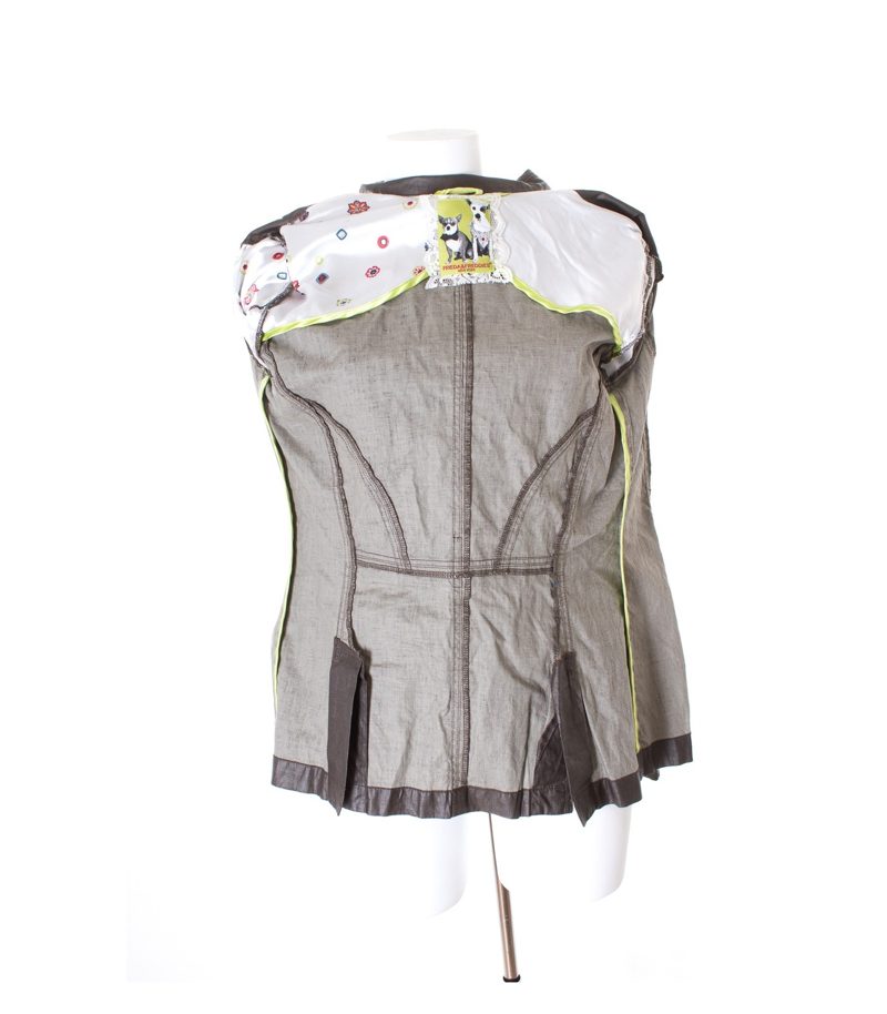 FRIEDA & FREDDIES Damen Jacke reine Gr. DE 38 Braungrün Leinen – Foto 5