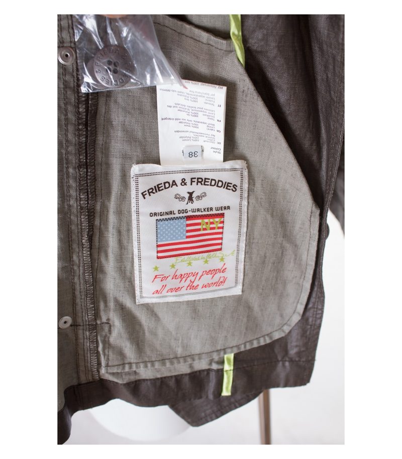 FRIEDA & FREDDIES Damen Jacke reine Gr. DE 38 Braungrün Leinen – Foto 7