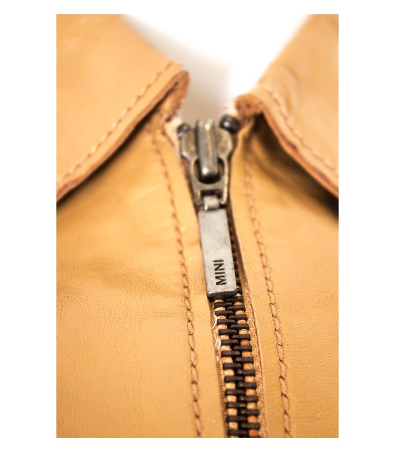 MINI Damen Jacke Gr. S in Braunbeige Leder – Foto 2