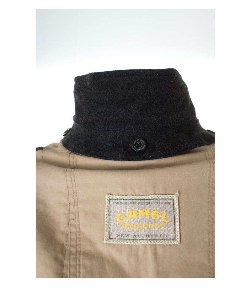 CAMEL Herren Mantel reine Gr. DE 50 in Graubeige Baumwolle – Foto 6