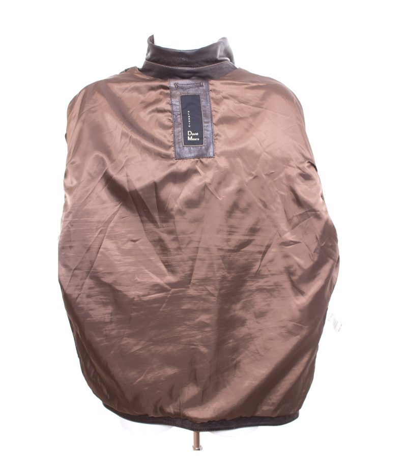 David Moore Herren Jacke reine Gr. 35 Braun Leder – Foto 3
