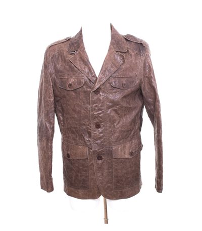 strellson swiss cross Herren Lederjacke Gr. M Braun Leder