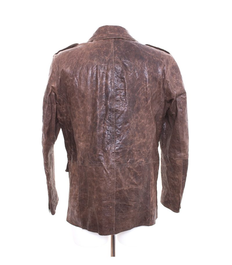 strellson swiss cross Herren Lederjacke Gr. M Braun Leder – Foto 2