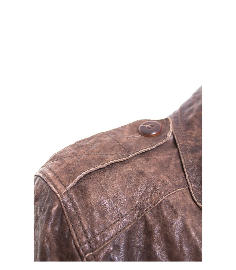 strellson swiss cross Herren Lederjacke Gr. M Braun Leder – Foto 3