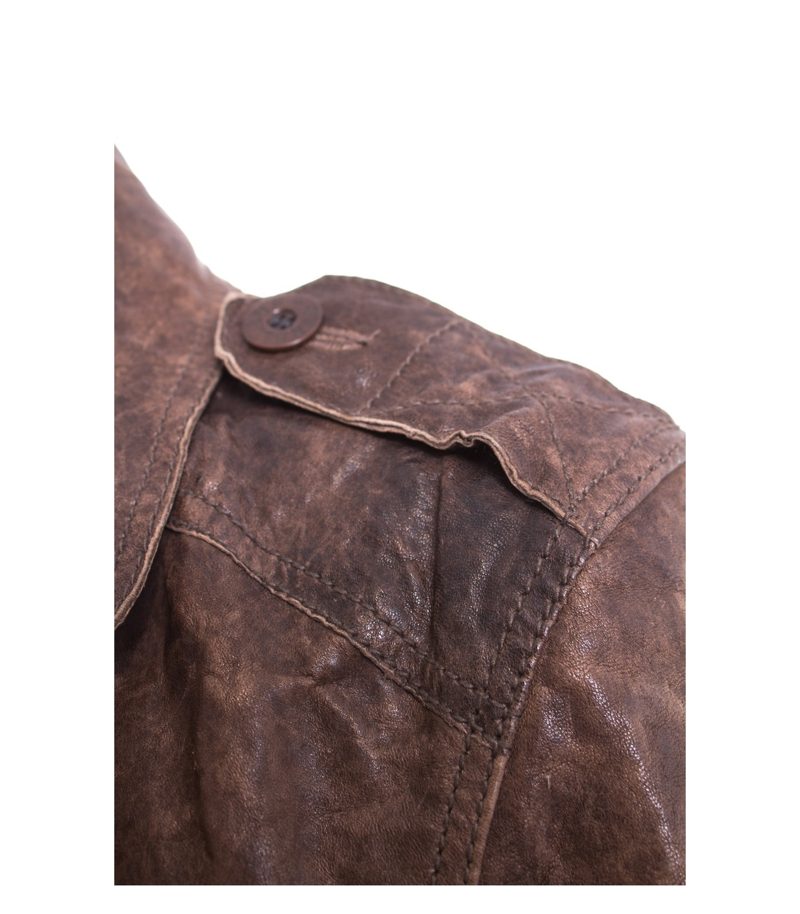 strellson swiss cross Herren Lederjacke Gr. M Braun Leder – Foto 4