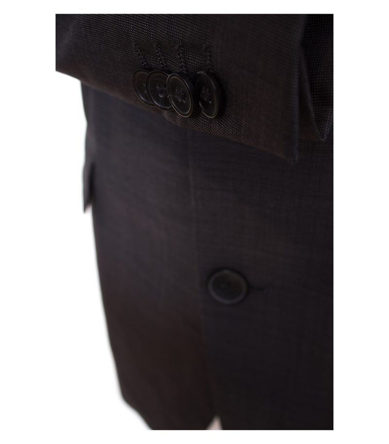 HUGO BOSS Herren Sakko Gr. DE 98 Braungrau Wolle – Foto 3