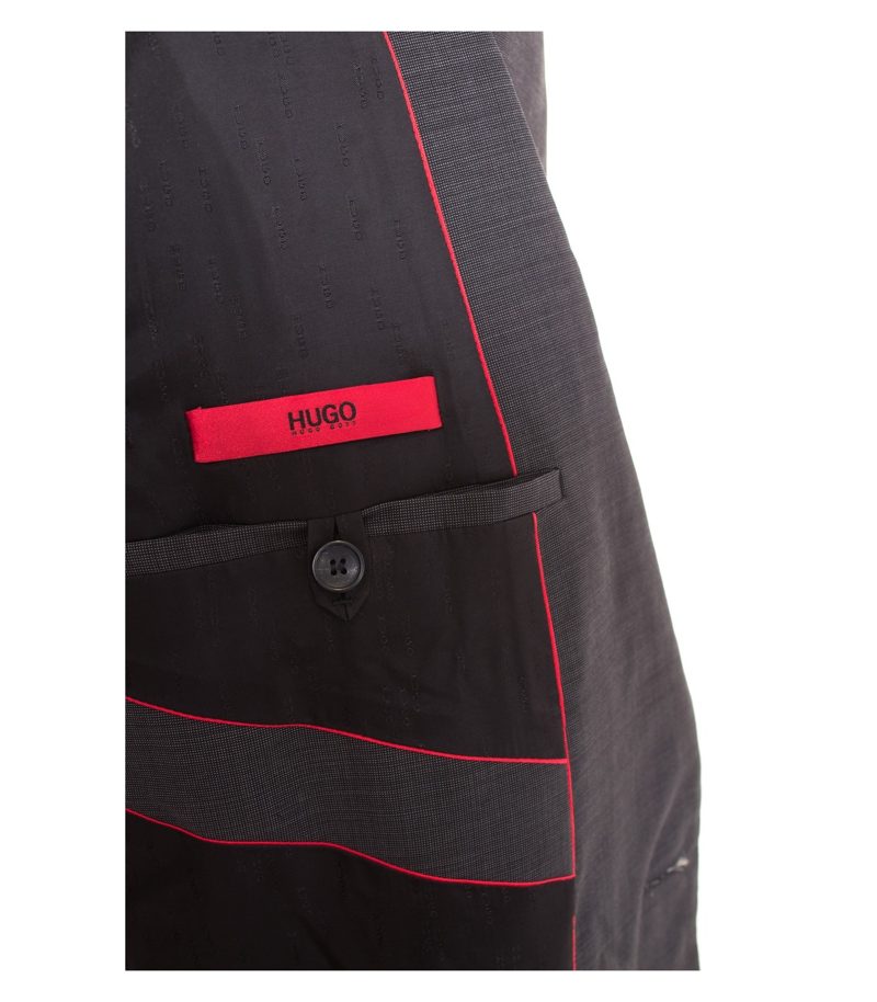 HUGO BOSS Herren Sakko Gr. DE 98 Braungrau Wolle – Foto 4
