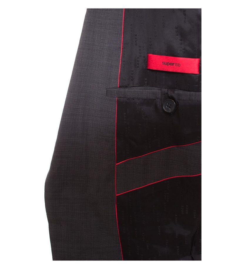 HUGO BOSS Herren Sakko Gr. DE 98 Braungrau Wolle – Foto 5