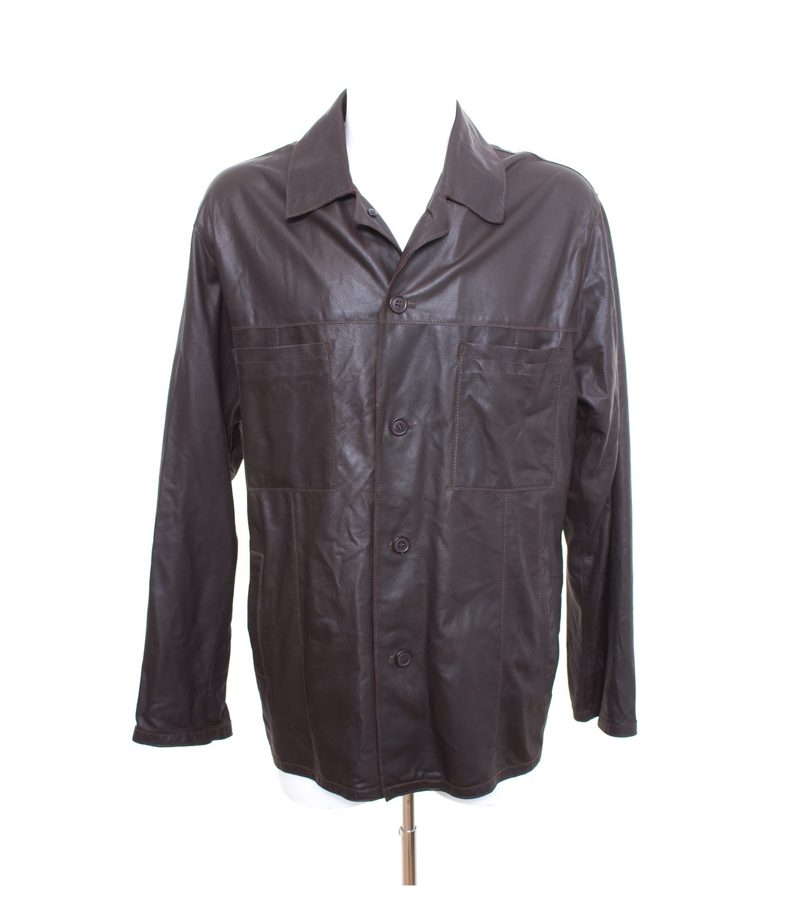 ROBERT DENIL Herren Lederjacke Gr. DE 54 Braun – Foto 1