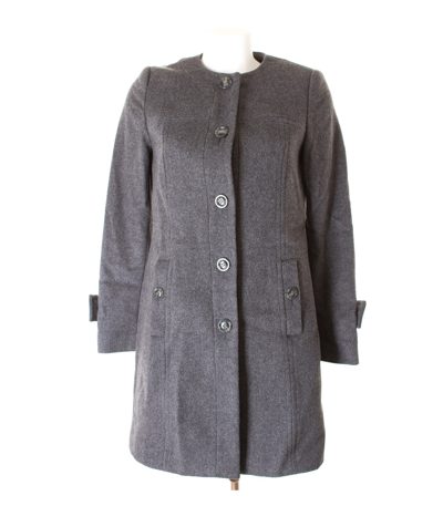 STEFANEL Damen Mantel Gr. DE 36 Grau Wolle