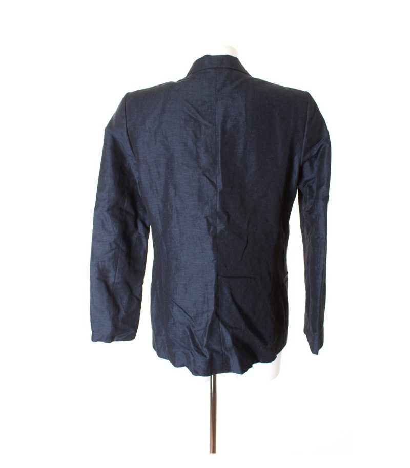 Massimo Dutti Damen Blazer Gr. DE 40 Blau Leinen Baumwolle – Foto 2