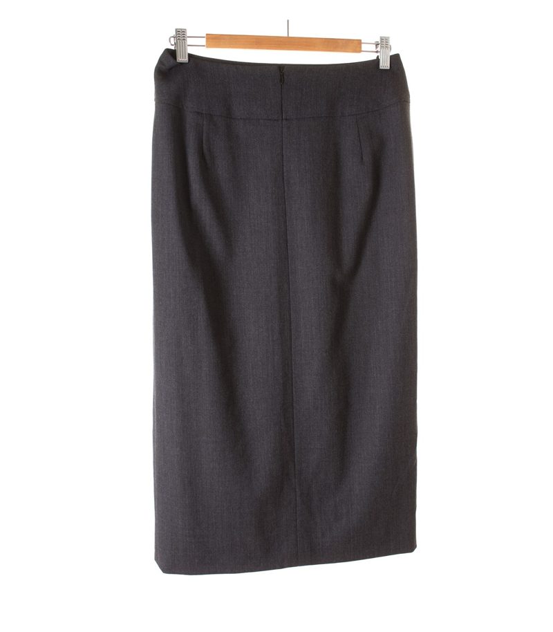 Windsor FINE CLOTHING Damen Rock Gr. DE 38 Grau Wolle – Foto 2
