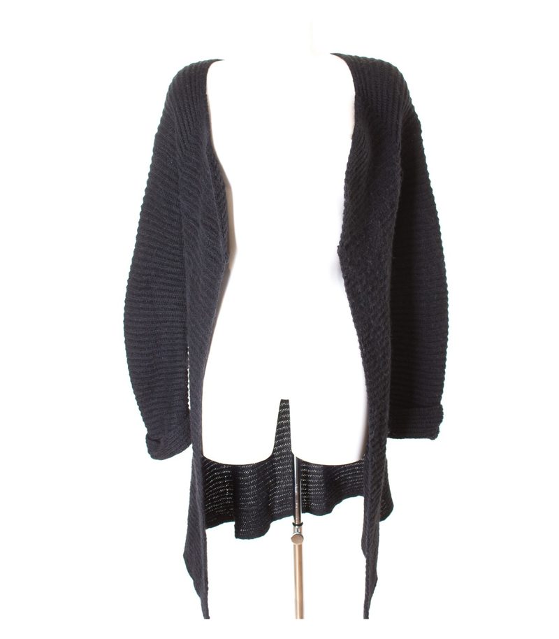 HALLHUBER BASIC Damen Strickjacke Gr. L in Schwarzblau Alpaka – Foto 1