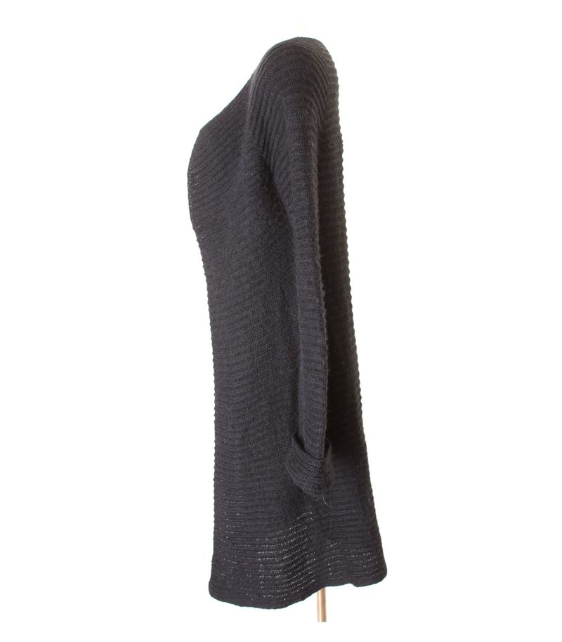 HALLHUBER BASIC Damen Strickjacke Gr. L in Schwarzblau Alpaka – Foto 2
