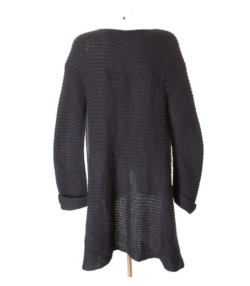 HALLHUBER BASIC Damen Strickjacke Gr. L in Schwarzblau Alpaka – Foto 3