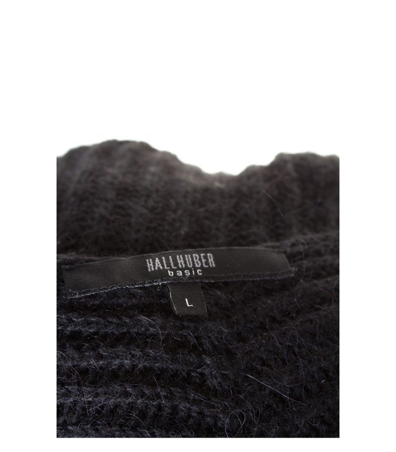 HALLHUBER BASIC Damen Strickjacke Gr. L in Schwarzblau Alpaka – Foto 4