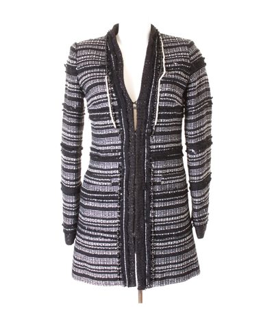 STEFFEN SCHRAUT Damen Mantel Gr. DE 34 Schwarz-Weiß Wolle