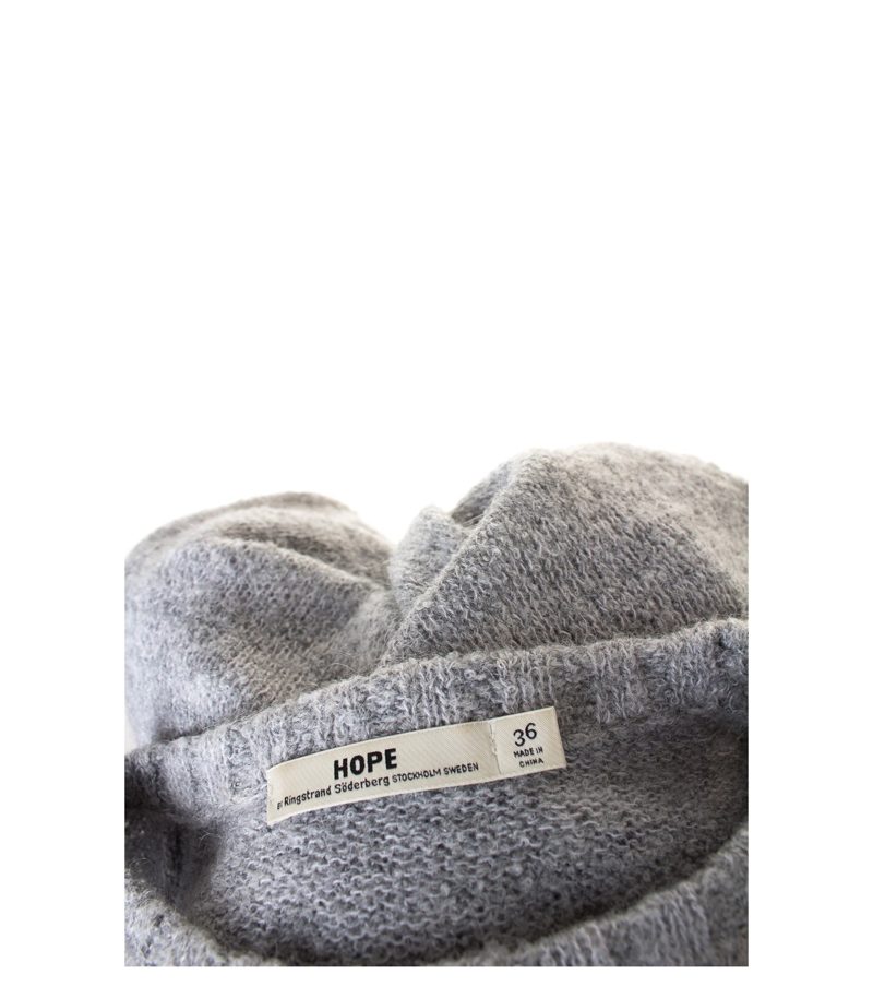 HOPE by Ringstrand Soderberg Damen Pullover Lagenlook Gr. DE 36 Grau Wolle – Foto 3