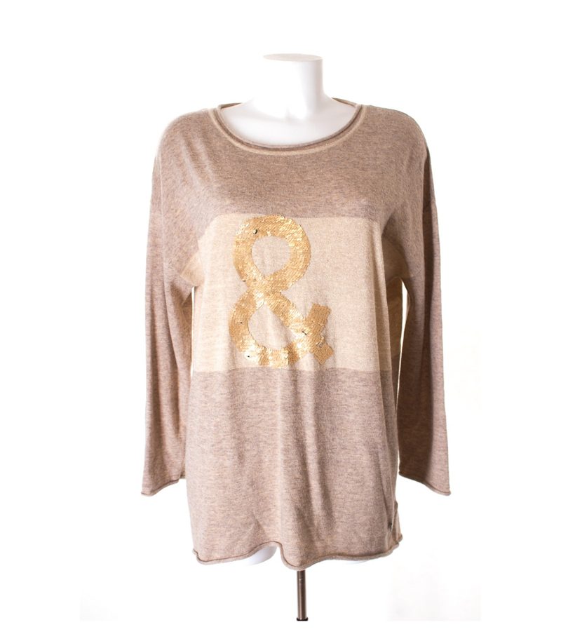 MALVIN Damen Langarmshirt Gr. DE 44 Mehrfarbig Wolle – Foto 1