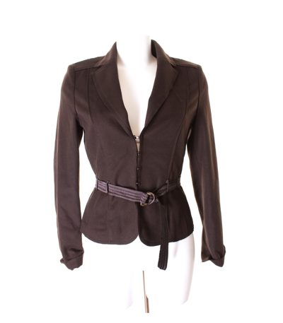 ST.EMILE Damen Blazer Gr. DE 36 Braun Wolle Kaschmir