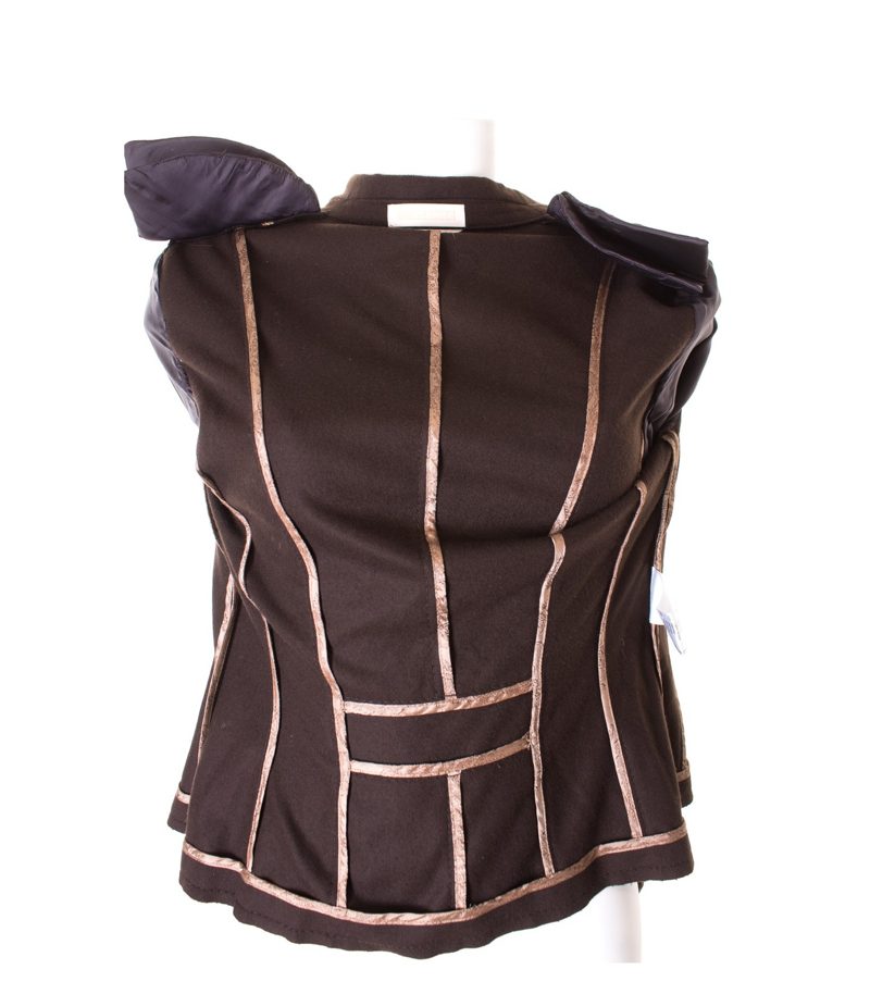 ST.EMILE Damen Blazer Gr. DE 36 Braun Wolle Kaschmir – Foto 4