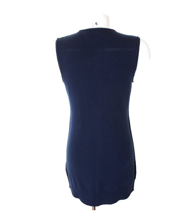 Bloom Damen Weste Strickweste Gr. DE 36 Blau Wolle Kaschmir NEU – Foto 3