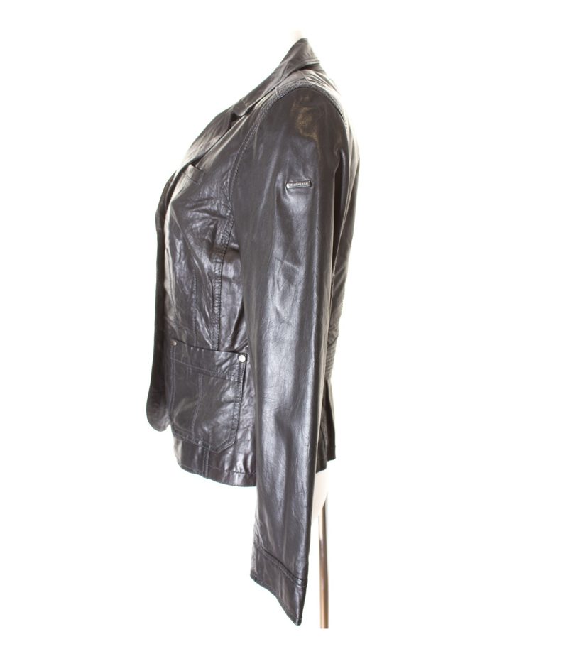 MILESTONE Damen Lederjacke Gr. DE 36 Schwarz – Foto 2