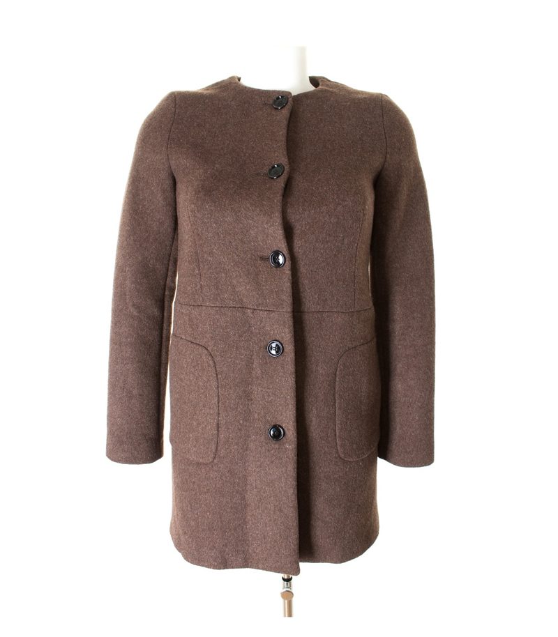 ZARA Damen WOMAN Mantel Wollmantel Gr. XS Braun – Foto 1