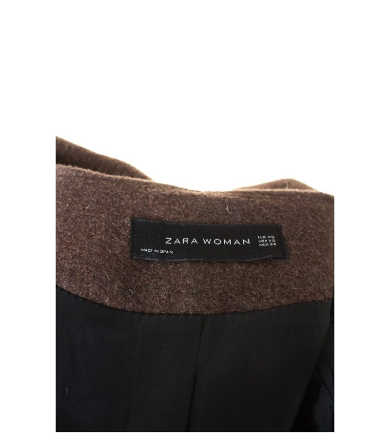 ZARA Damen WOMAN Mantel Wollmantel Gr. XS Braun – Foto 3