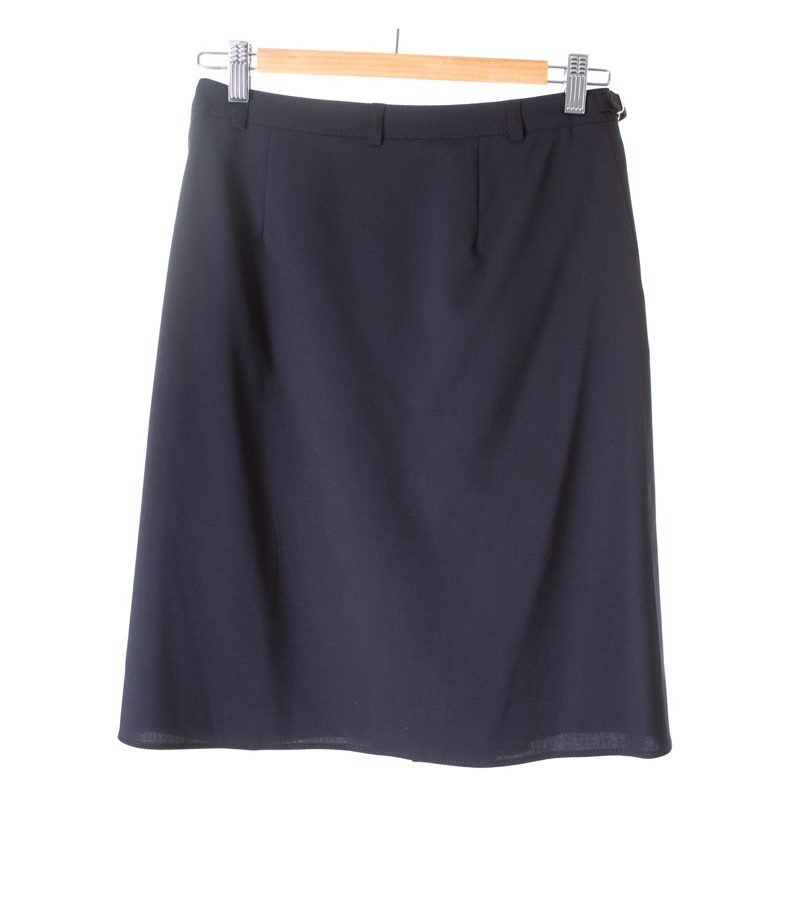 HUGO BOSS Damen Rock Gr. DE 32 Blau Wolle – Foto 2