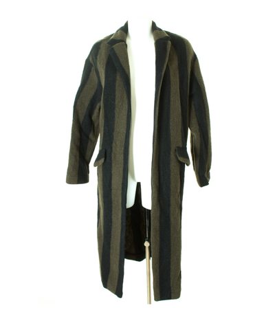 KETCH 1973 Damen Mantel Gr. M Khaki Schwarz Wolle NEU